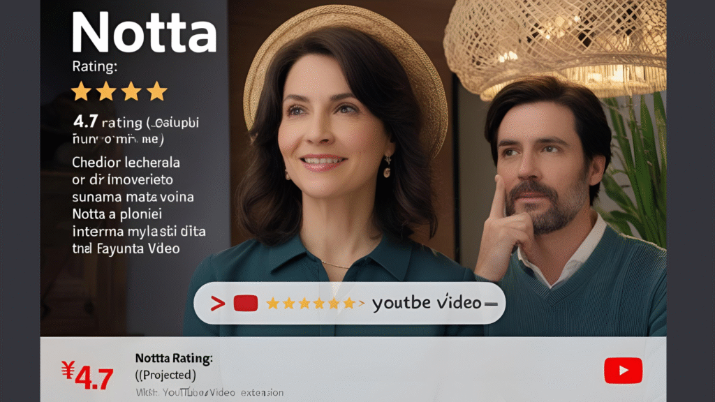 Notta Rating YouTube Video Extension.