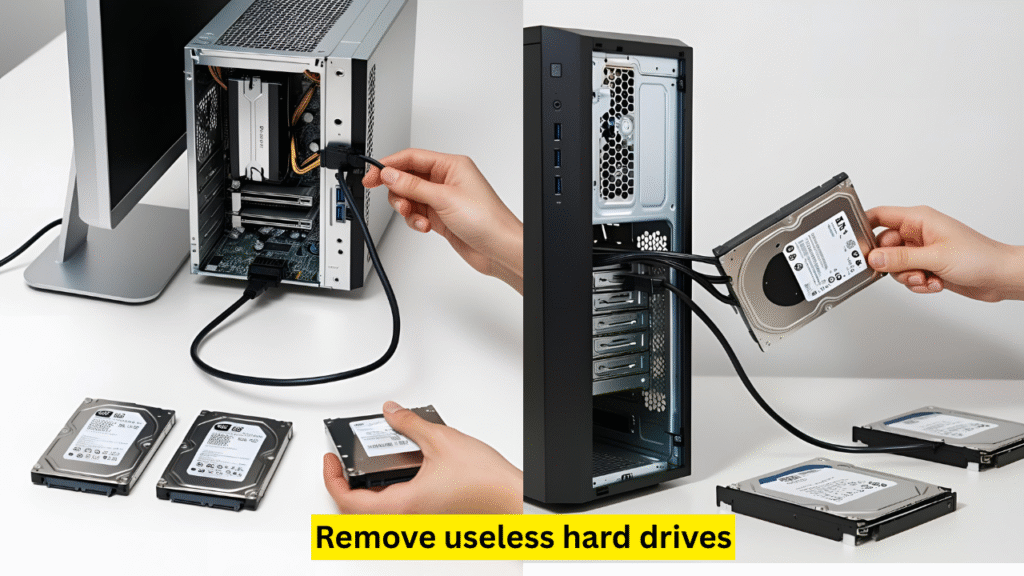 Remove useless hard drives