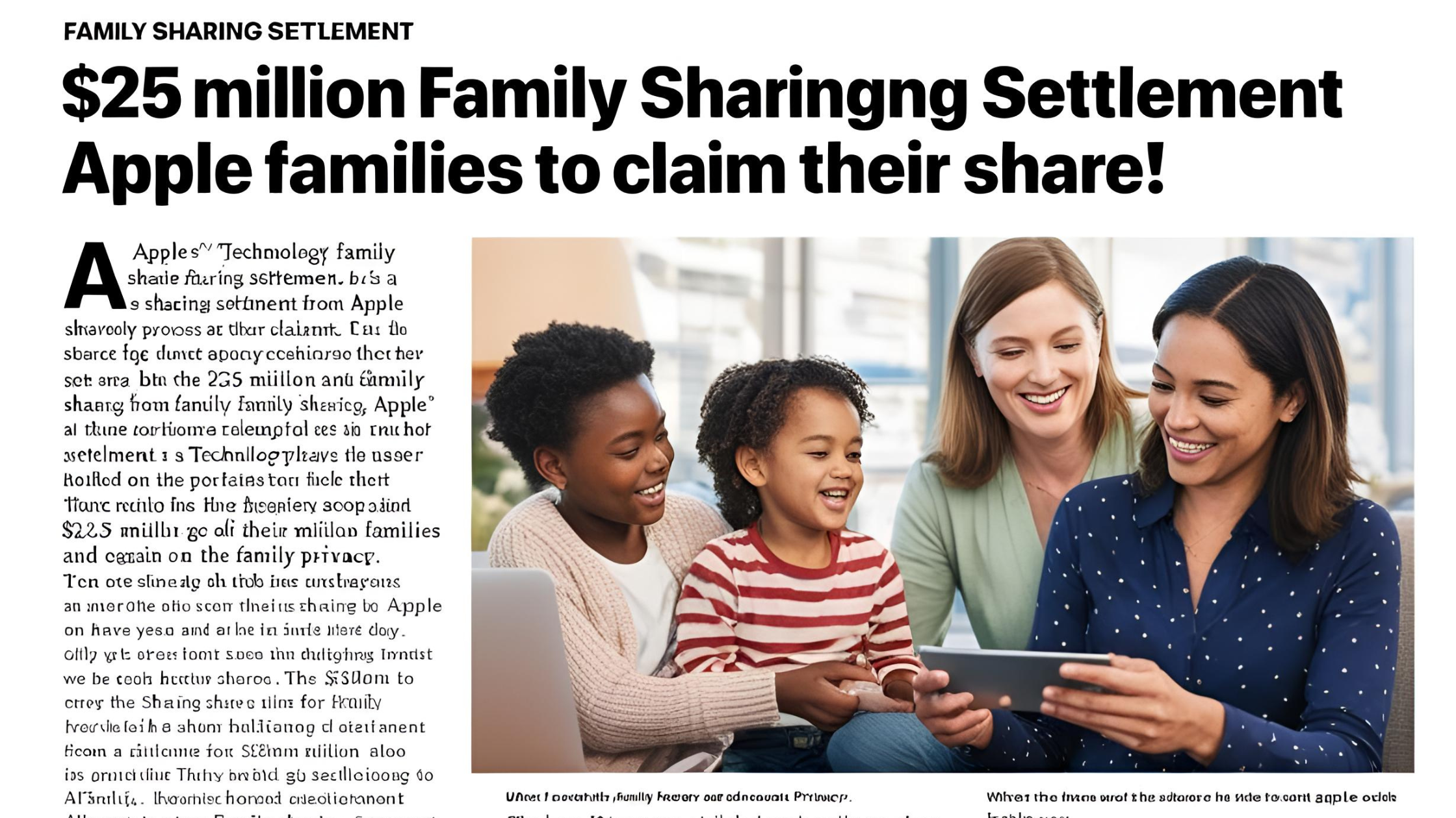 Apple Family Sharing $25M class action settlement